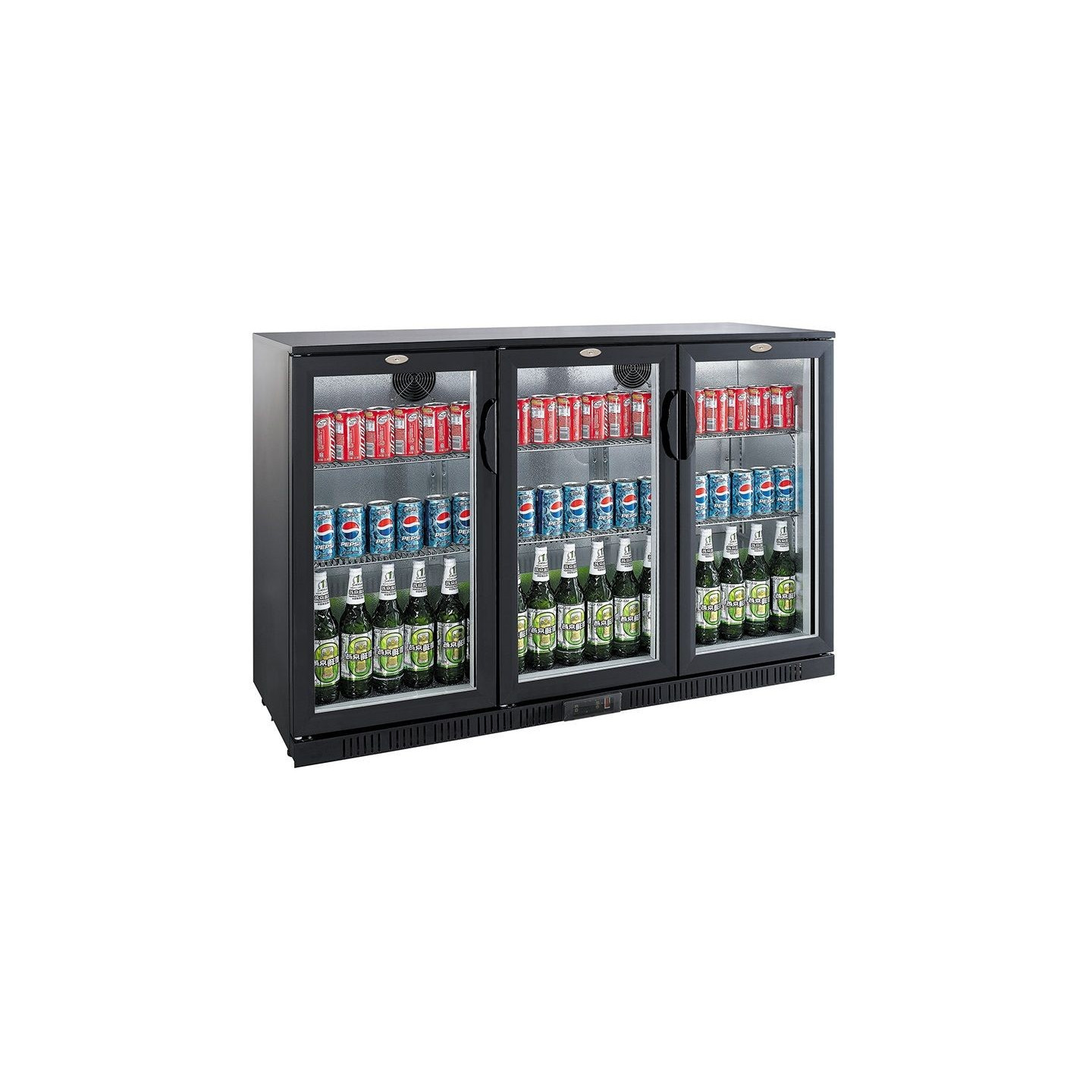 Arrière-bar réfrigéré noir 3 portes Combisteel 7527.0015–mondialchr.com