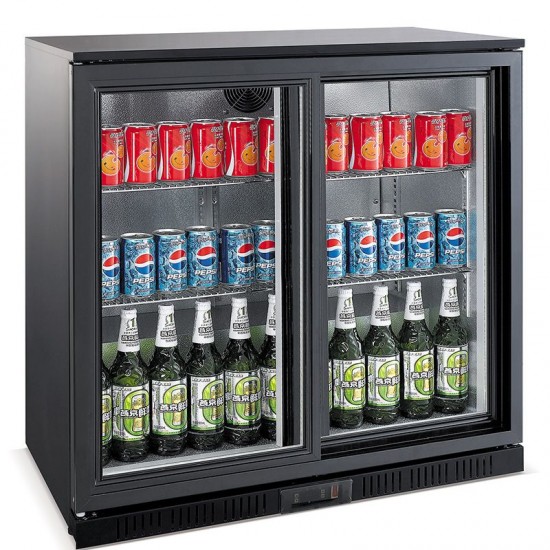 Arrière-bar réfrigéré noir 2 portes Combisteel 7527.0045–mondialchr.com