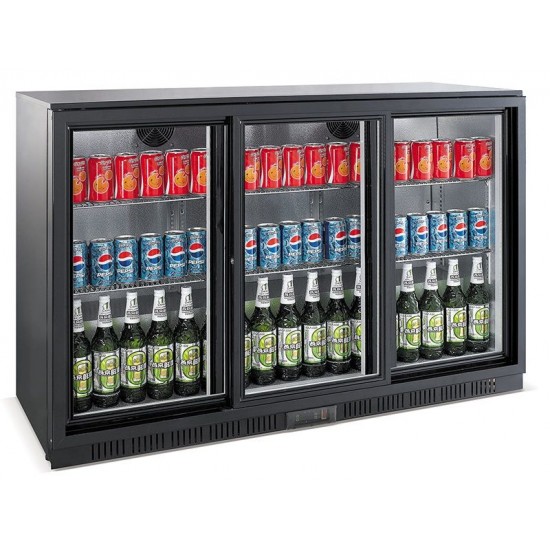 Arrière-bar réfrigéré noir 3 portes Combisteel 7527.0050–mondialchr.com