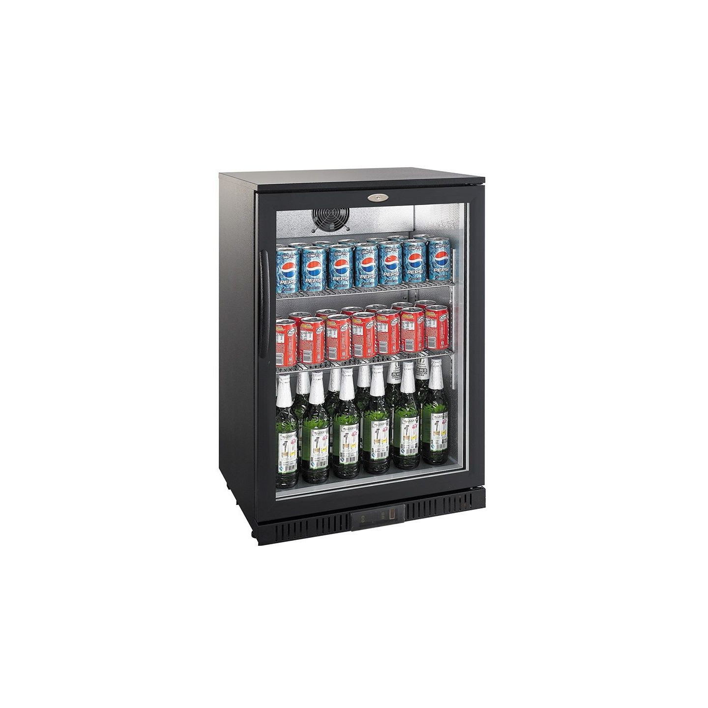 Arrière-bar réfrigéré noir 1 porte Combisteel 7527.0030–mondialchr.com