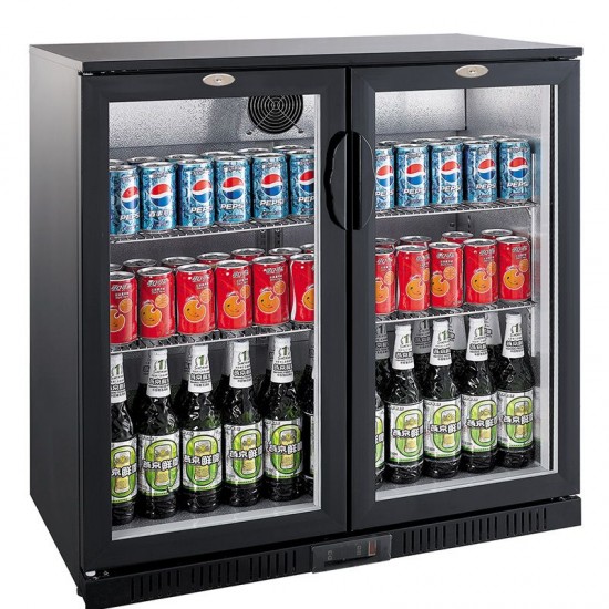 Arrière-bar réfrigéré noir 2 portes Combisteel 7527.0035–mondialchr.com
