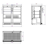 Arrière-bar réfrigéré noir 2 portes Combisteel 7527.0035–mondialchr.com