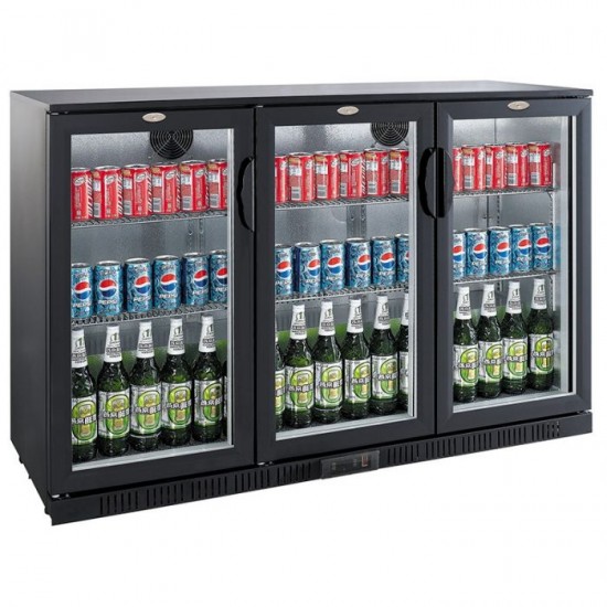 Arrière-bar réfrigéré noir 3 portes Combisteel 7527.0040–mondialchr.com