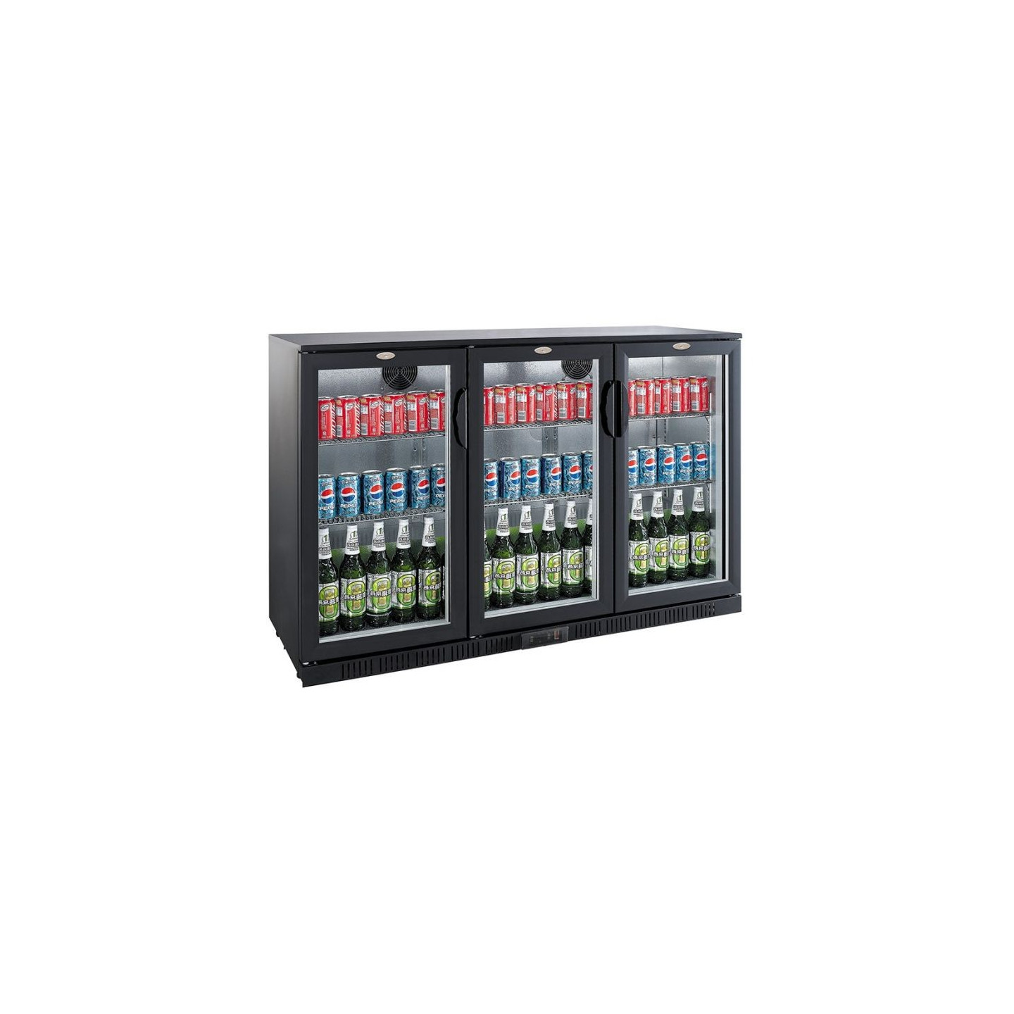 Arrière-bar réfrigéré noir 3 portes Combisteel 7527.0040–mondialchr.com