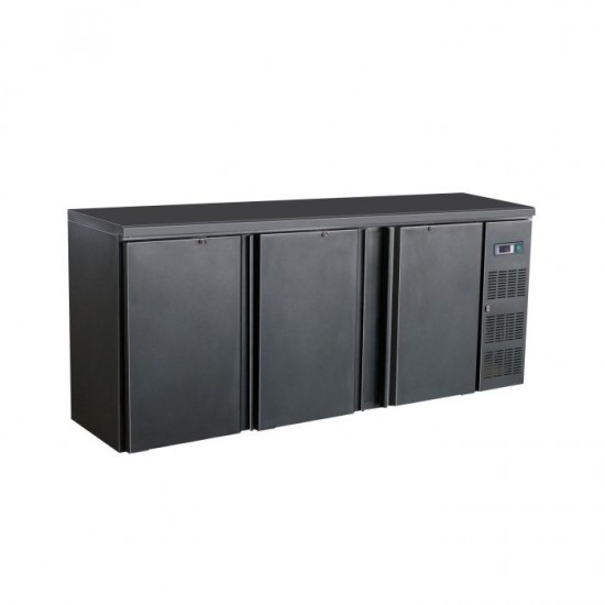 Arrière Bar Réfrigéré Noir 3 Portes 7450.0320 Combisteel-mondialchr.com