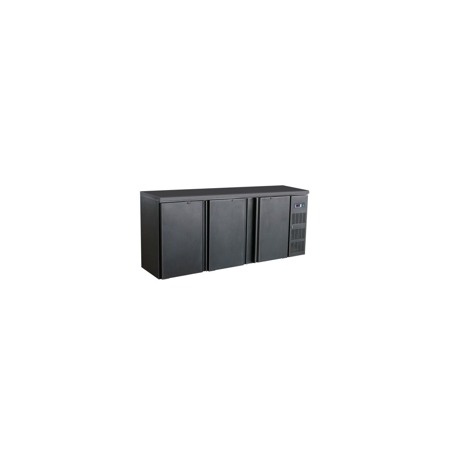 Arrière Bar Réfrigéré Noir 3 Portes 7450.0320 Combisteel-mondialchr.com