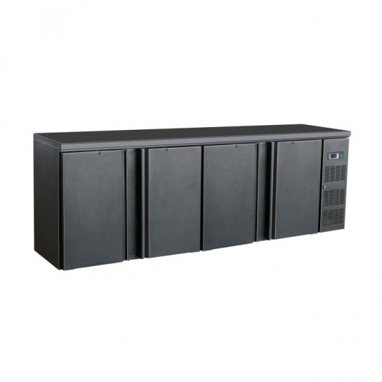 Arrière Bar Réfrigéré Noir 4 Portes 7450.0325 Combisteel-mondialchr.com