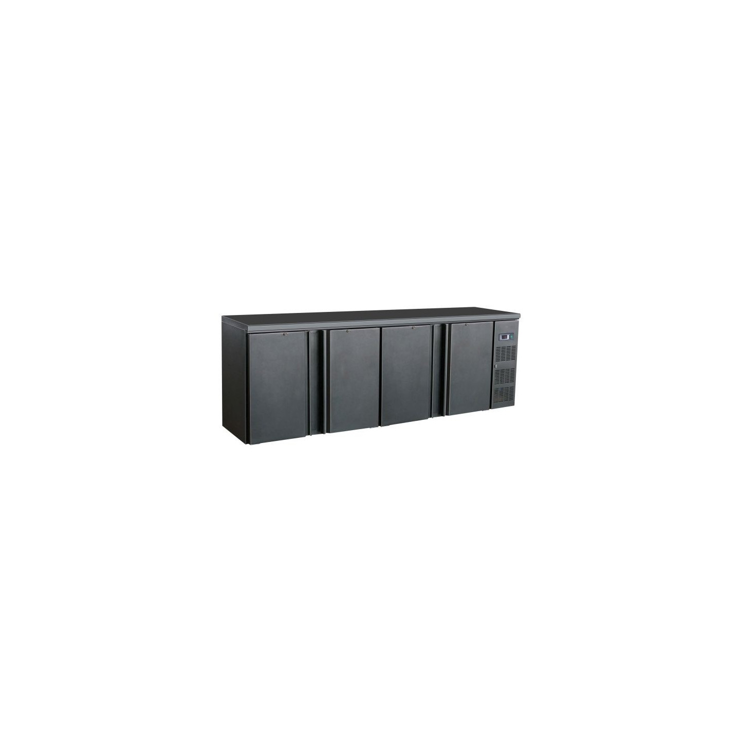Arrière Bar Réfrigéré Noir 4 Portes 7450.0325 Combisteel-mondialchr.com