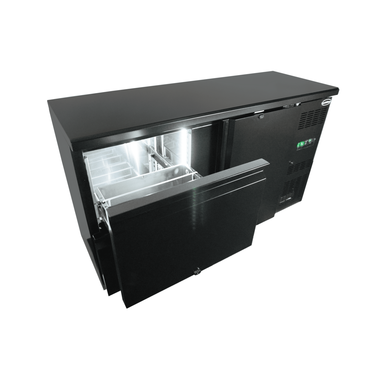 Arrière-bar réfrigéré noir 1 porte Combisteel 7450.0316–mondialchr.com