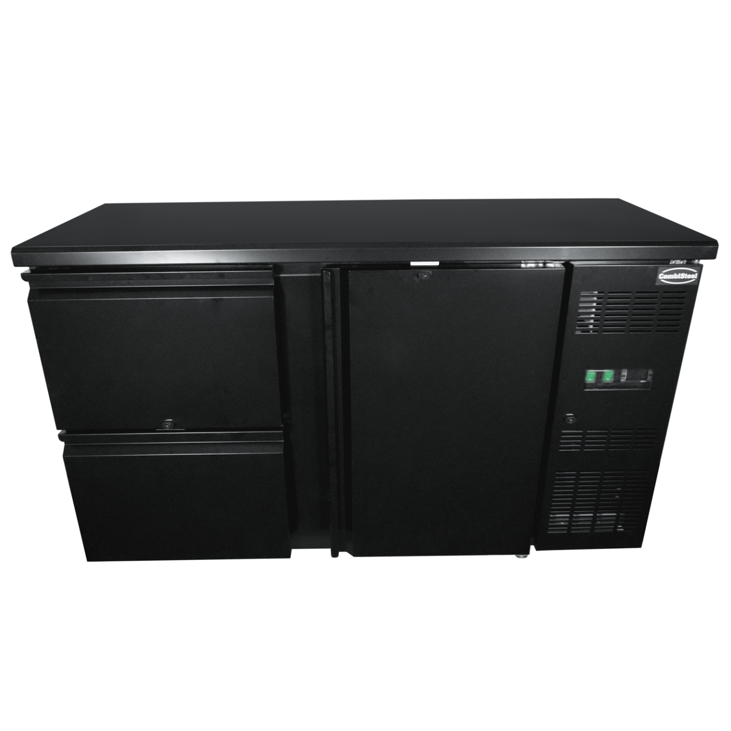 Arrière-bar réfrigéré noir 1 porte Combisteel 7450.0316–mondialchr.com