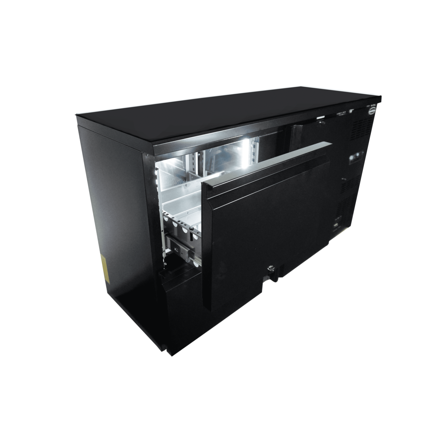 Arrière-bar réfrigéré noir 1 porte Combisteel 7450.0316–mondialchr.com
