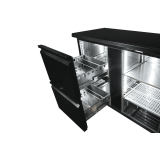 Arrière-bar réfrigéré noir 1 porte Combisteel 7450.0316–mondialchr.com