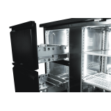 Arrière-bar réfrigéré noir 1 porte Combisteel 7450.0316–mondialchr.com