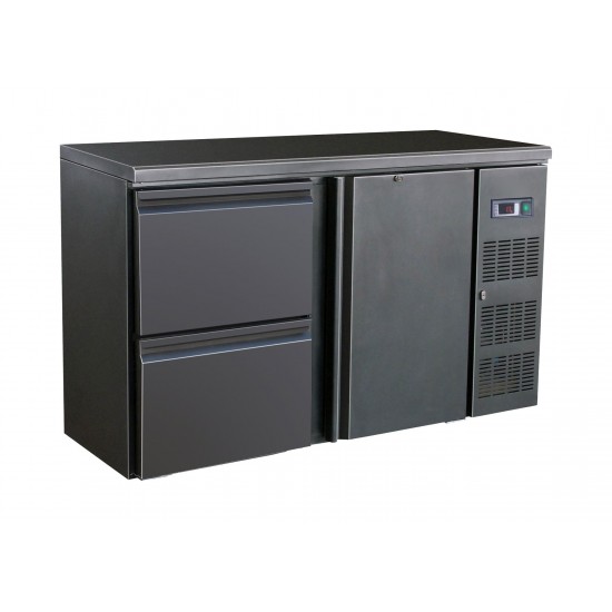 Arrière-bar réfrigéré noir 1 porte Combisteel 7450.0316–mondialchr.com