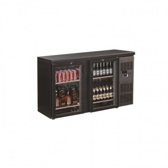Arrière-bar réfrigéré noir 2 portes Combisteel 7450.0335–mondialchr.com