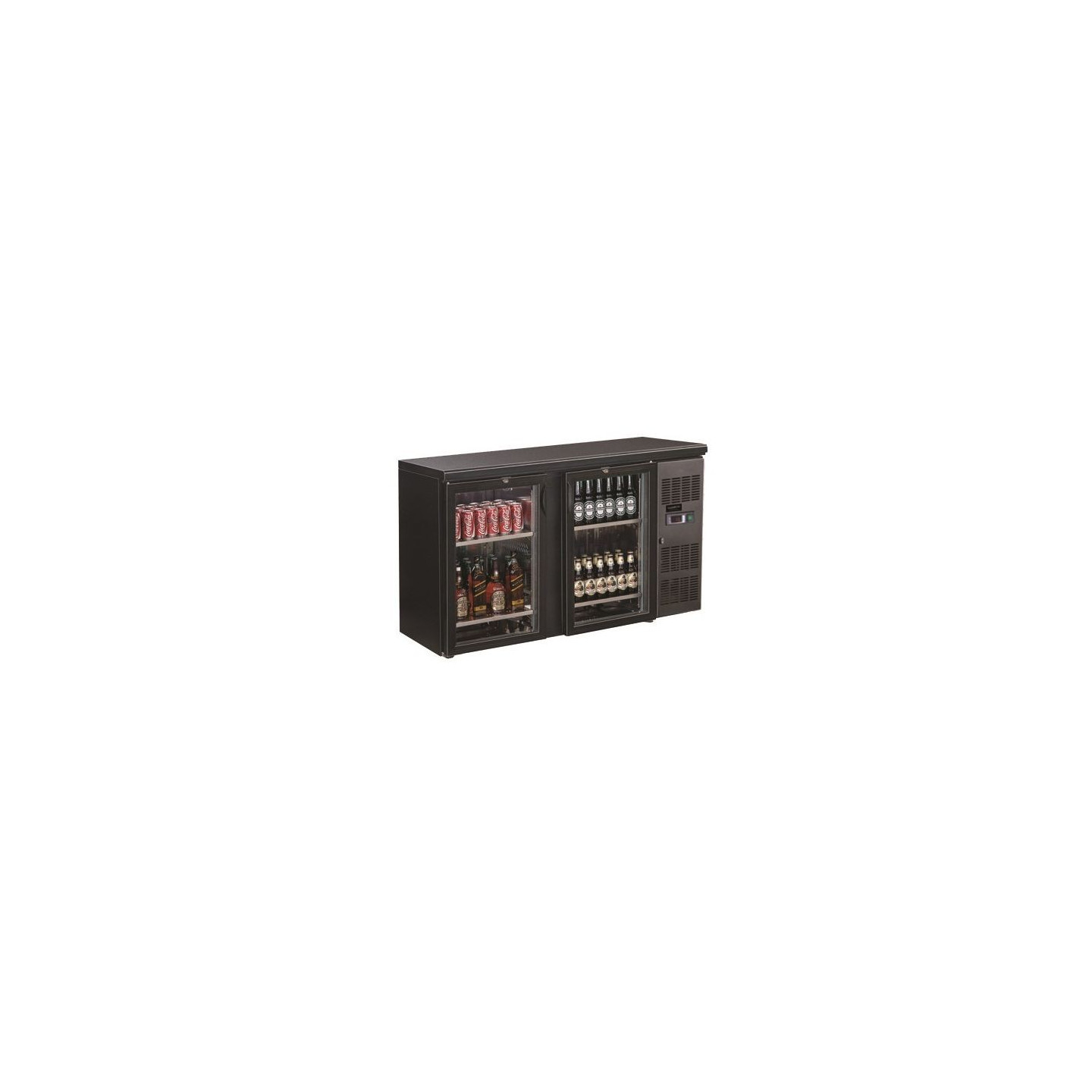 Arrière-bar réfrigéré noir 2 portes Combisteel 7450.0335–mondialchr.com