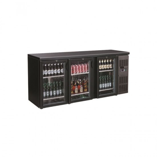 Arrière-bar réfrigéré noir 3 portes Combisteel 7450.0340–mondialchr.com