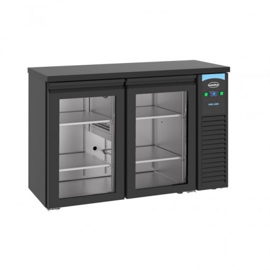 Arrière-bar réfrigéré noir 2 portes Combisteel 7489.5285–mondialchr.com