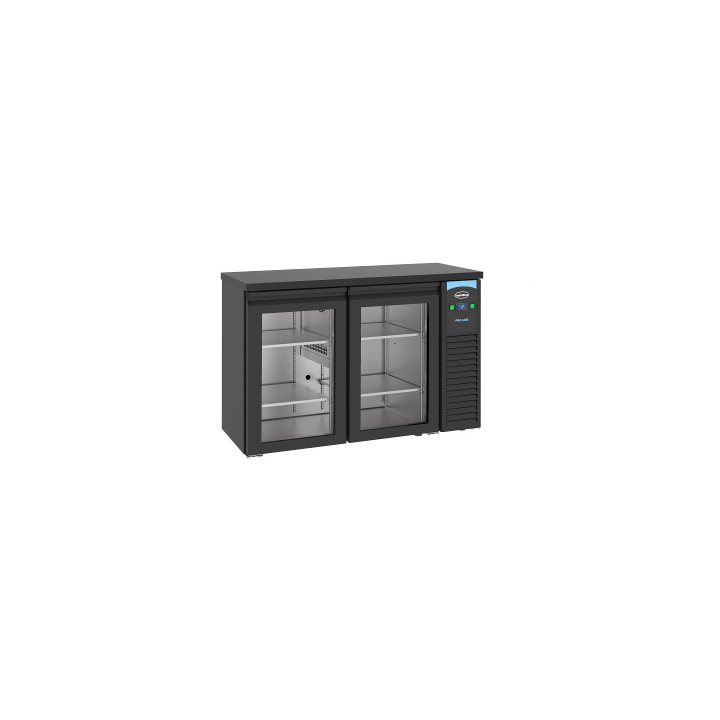 Arrière-bar réfrigéré noir 2 portes Combisteel 7489.5285–mondialchr.com