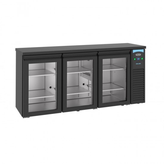 Arrière-bar réfrigéré noir 3 portes Combisteel 7489.5290–mondialchr.com