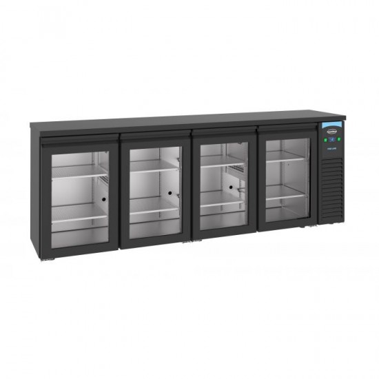 Arrière-bar réfrigéré noir 4 portes Combisteel 7489.5295–mondialchr.com