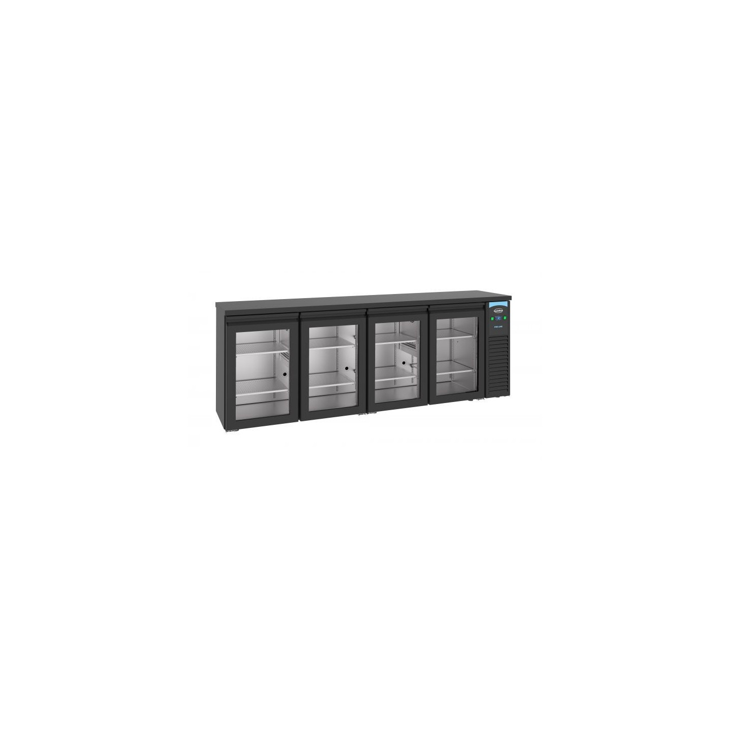 Arrière-bar réfrigéré noir 4 portes Combisteel 7489.5295–mondialchr.com
