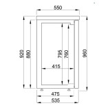 Arrière-bar réfrigéré noir 4 portes Combisteel 7489.5295–mondialchr.com