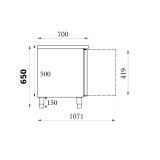 Table réfrigérée 4 portes 650 haute Combisteel 7450.0765–mondialchr.com