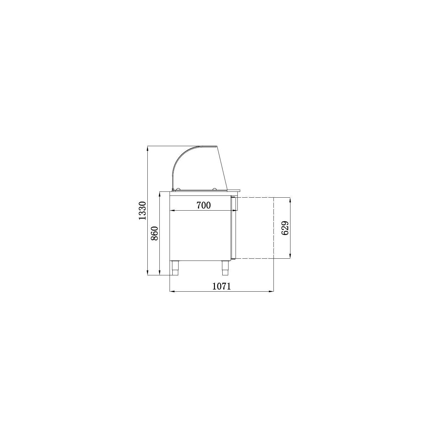 Table réfrigérée vitrée 2 portes Combisteel 7950.0410–mondialchr.com