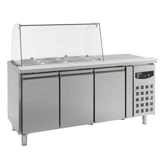 Table réfrigérée vitrée 3 portes Combisteel 7950.0415–mondialchr.com