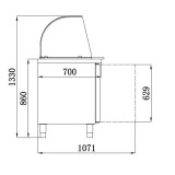 Table réfrigérée vitrée 3 portes Combisteel 7950.0415–mondialchr.com