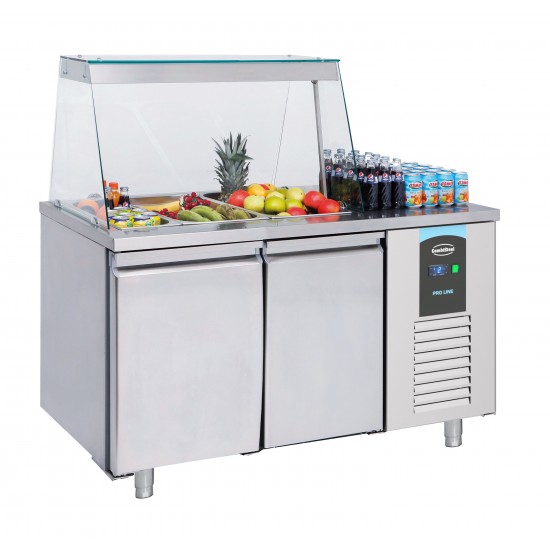 Saladette 2 portes 3x 1/1GN L1400 Combisteel 7489.5150–mondialchr.com