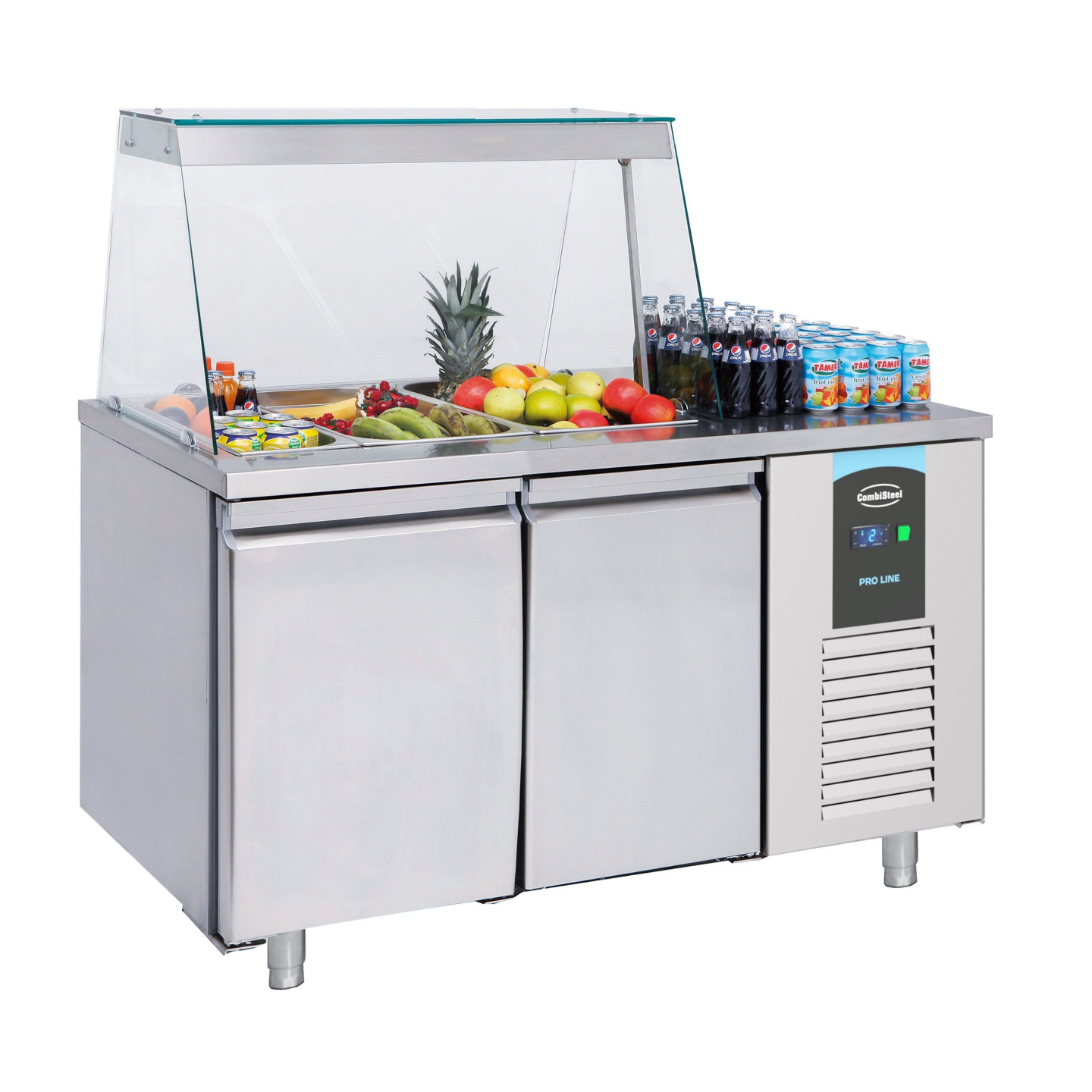 Saladette 2 portes 3x 1/1GN L1400 Combisteel 7489.5150–mondialchr.com