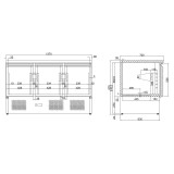 Table réfrigérée 3 portes L1365 mm Combisteel 7950.0112–mondialchr.com