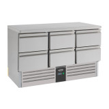 Table réfrigérée 6 tiroirs L1365mm Combisteel 7950.0113–mondialchr.com