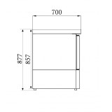Saladette compacte 1 porte L435 mm Combisteel 7450.0725–mondialchr.com