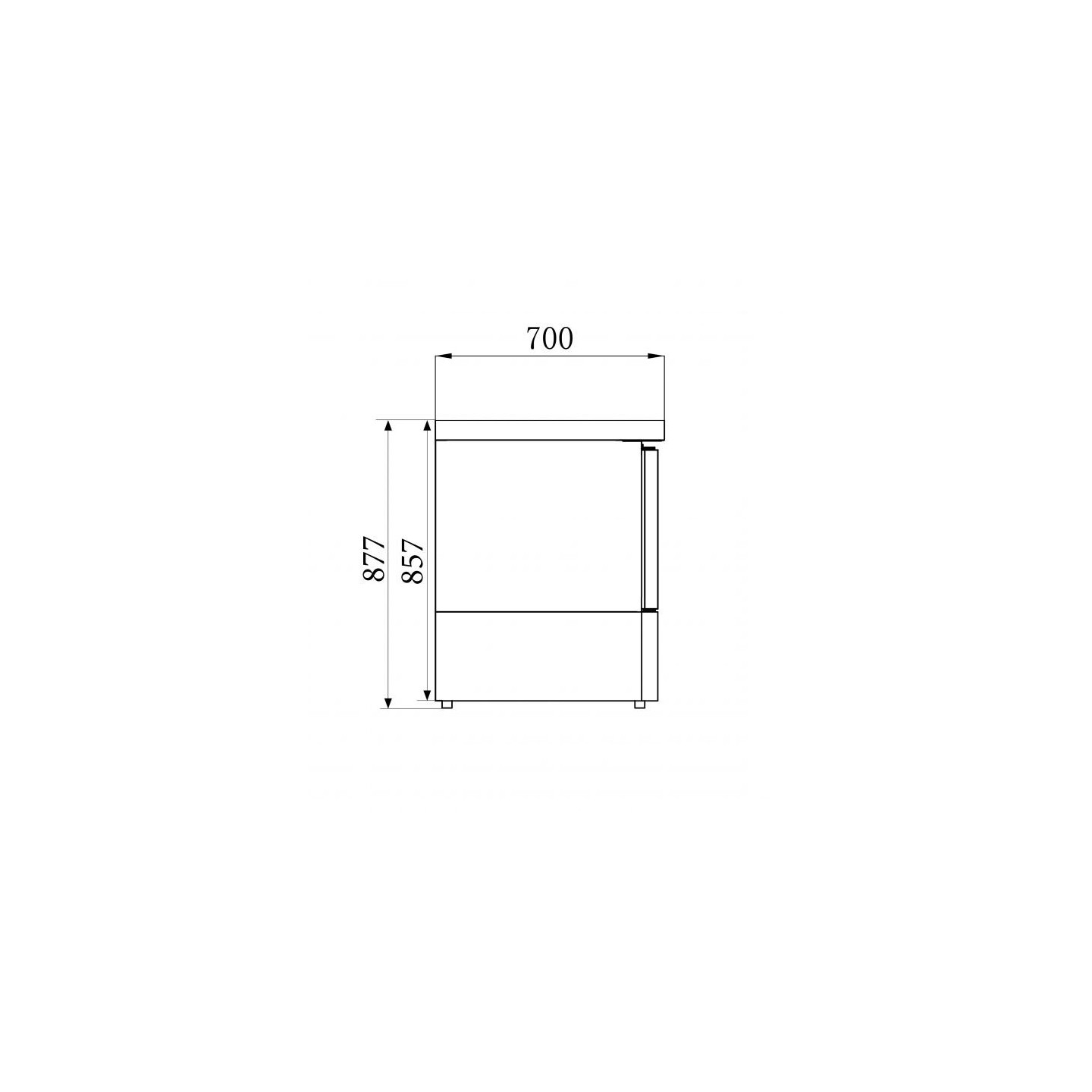 Saladette compacte 1 porte L435 mm Combisteel 7450.0725–mondialchr.com