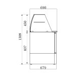 Saladette réfrigérée vitrée 2portes Combisteel 7950.0400–mondialchr.com