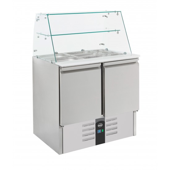 Saladette réfrigérée vitrée 2portes Combisteel 7950.0400–mondialchr.com