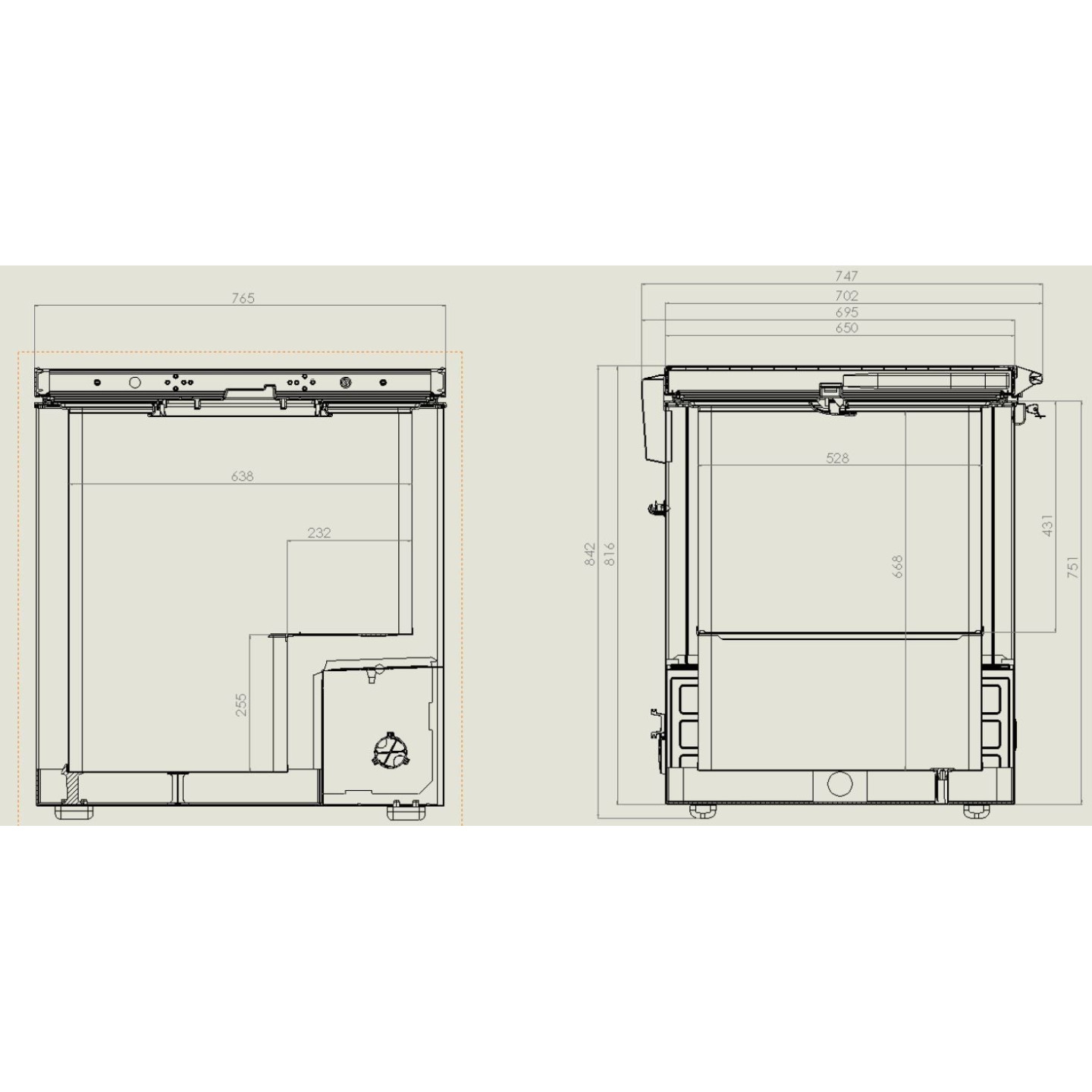 Congélateur bahut 202L inox L765mm Combisteel 7151.1100–mondialchr.com