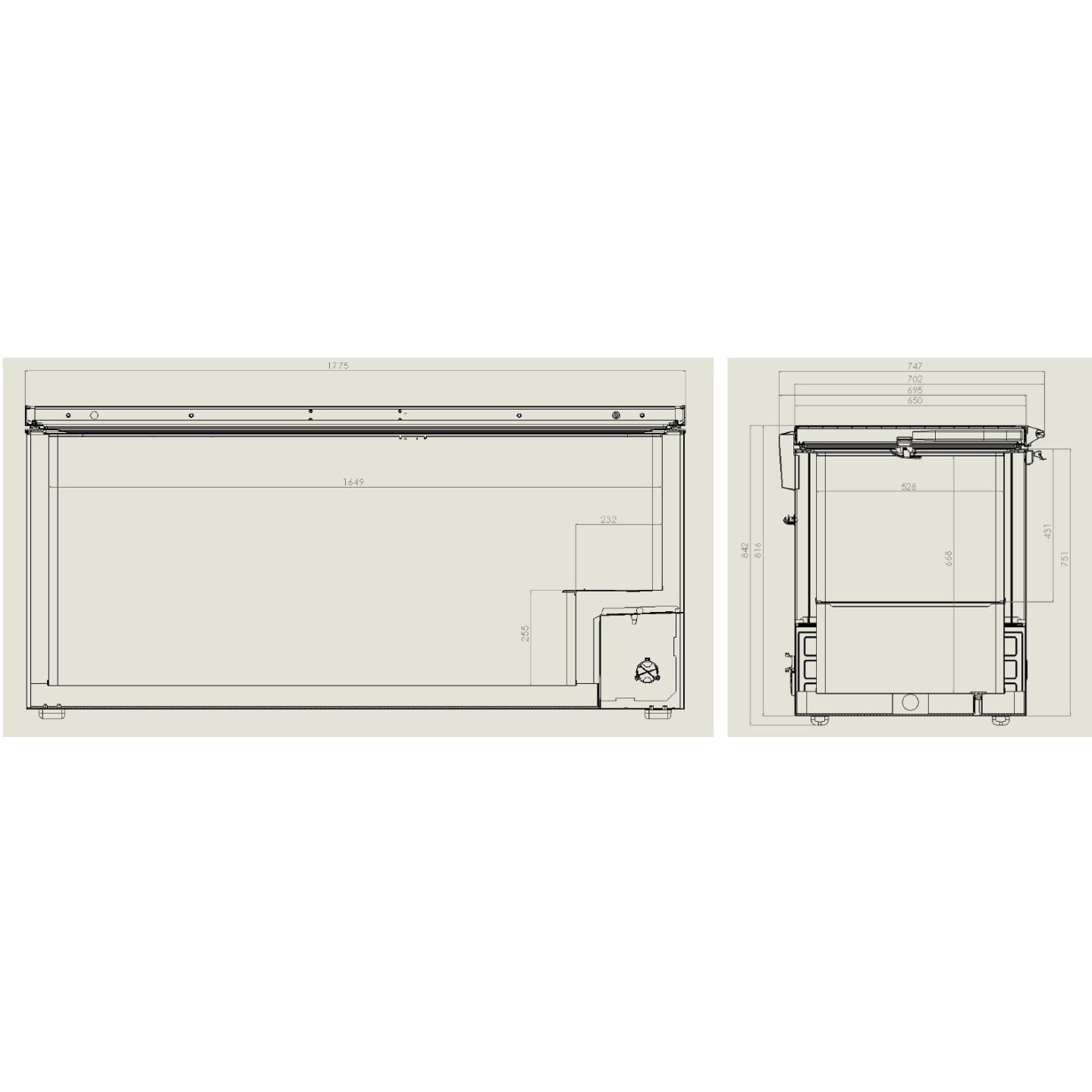 Congélateur bahut 572L inox pro Combisteel 7151.1120–mondialchr.com