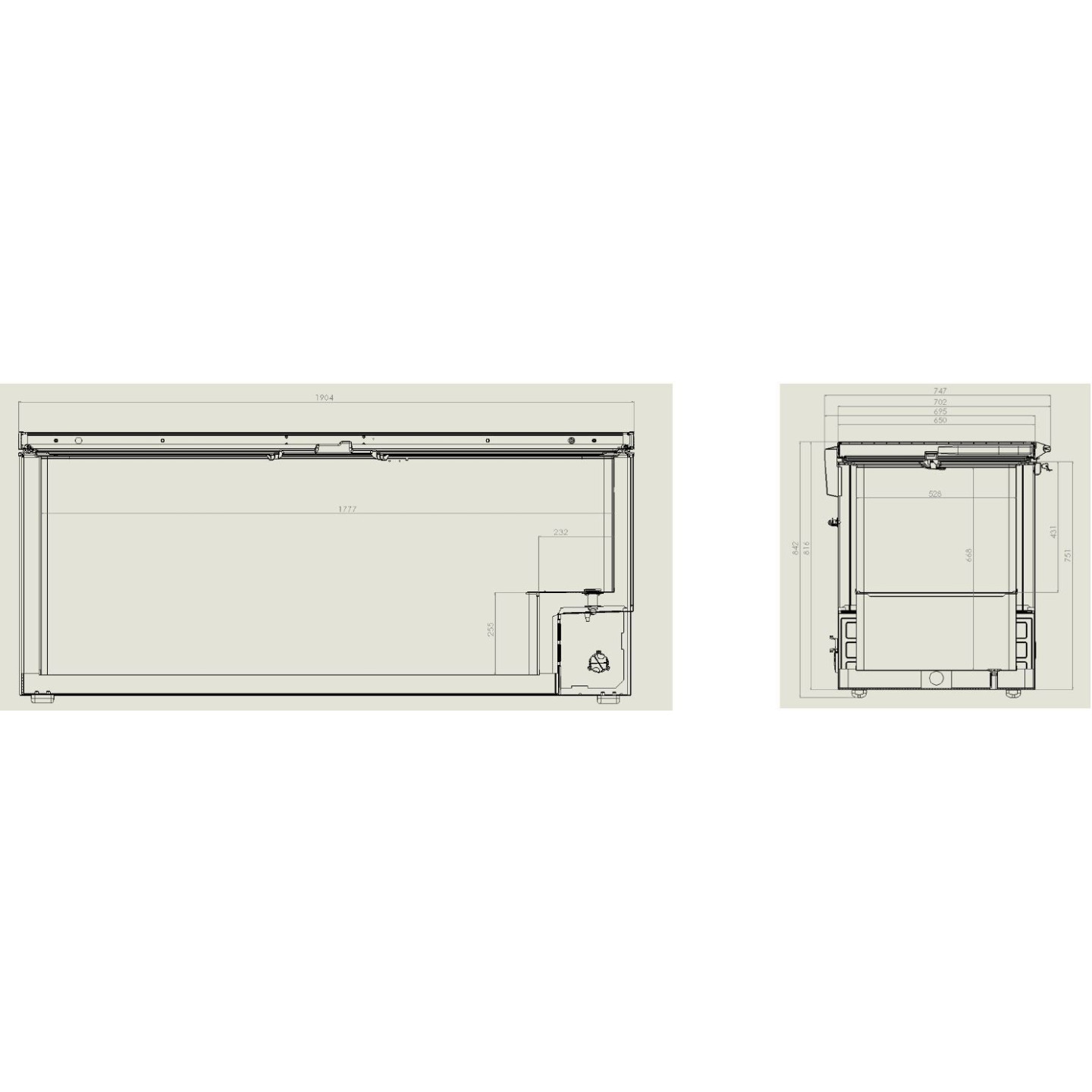 Congélateur bahut 635L inox L1904mm Combisteel 7151.1125–mondialchr.com