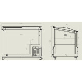 Congélateur bahut 297 L avec vitré Combisteel 7151.1005–mondialchr.com