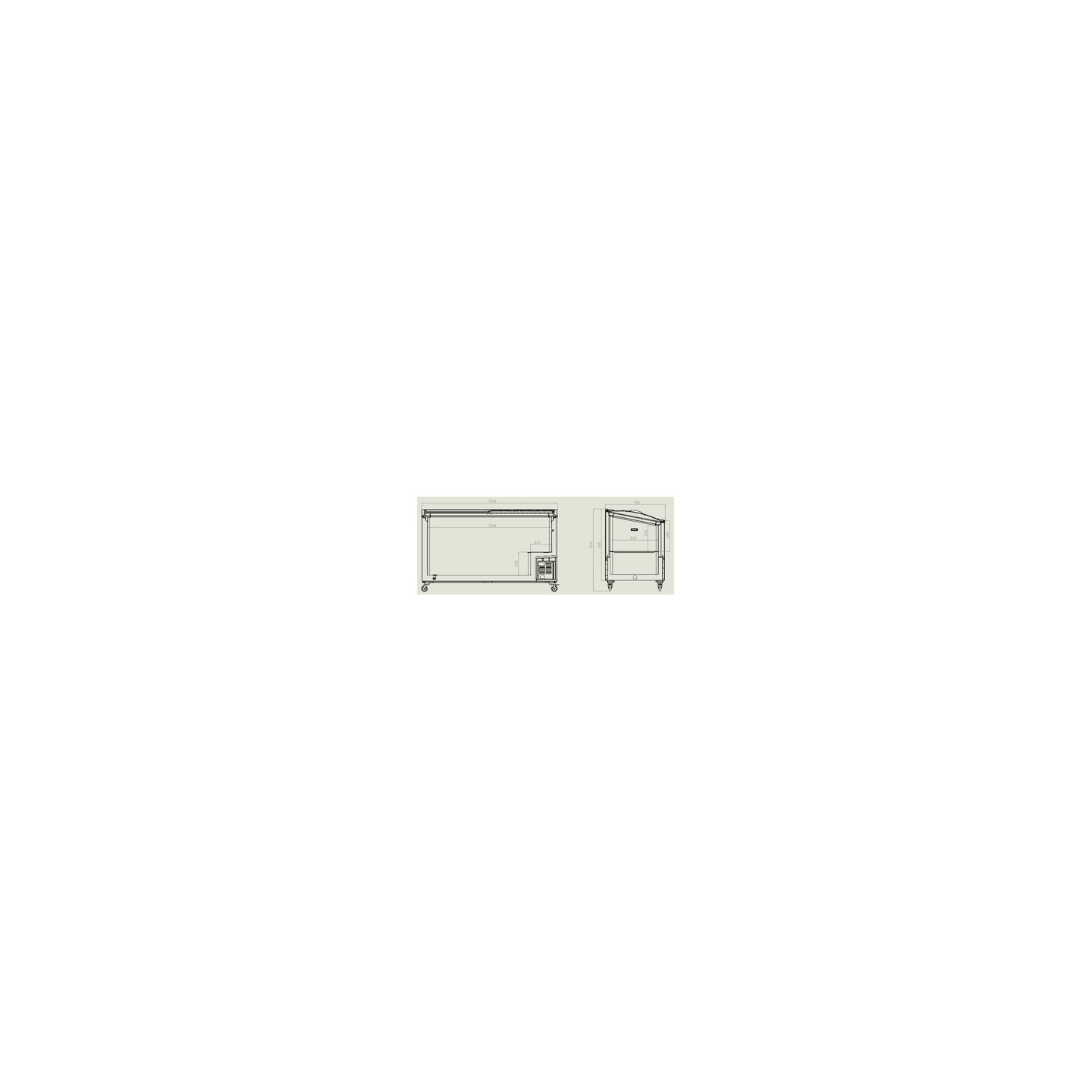 Congélateur bahut 461 L avec vitré Combisteel 7151.1015–mondialchr.com