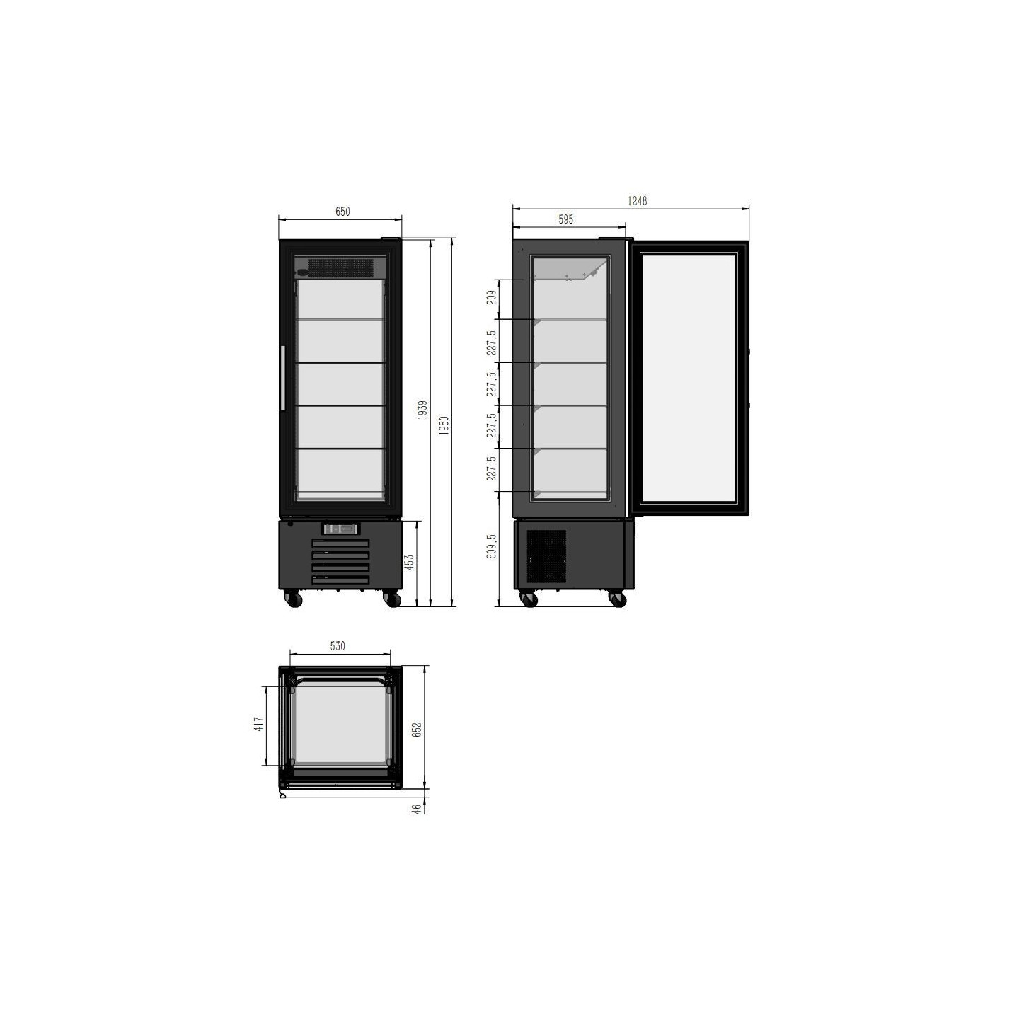 Vitrine réfrigérée pâtisserie 400L Combisteel 7450.0845–mondialchr.com