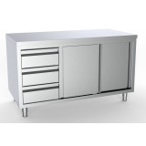 Plan de travail inox coulissantes Combisteel 7333.0254–mondialchr.com