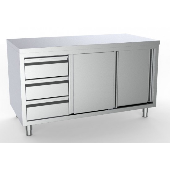 Plan de travail inox coulissantes Combisteel 7333.0254–mondialchr.com