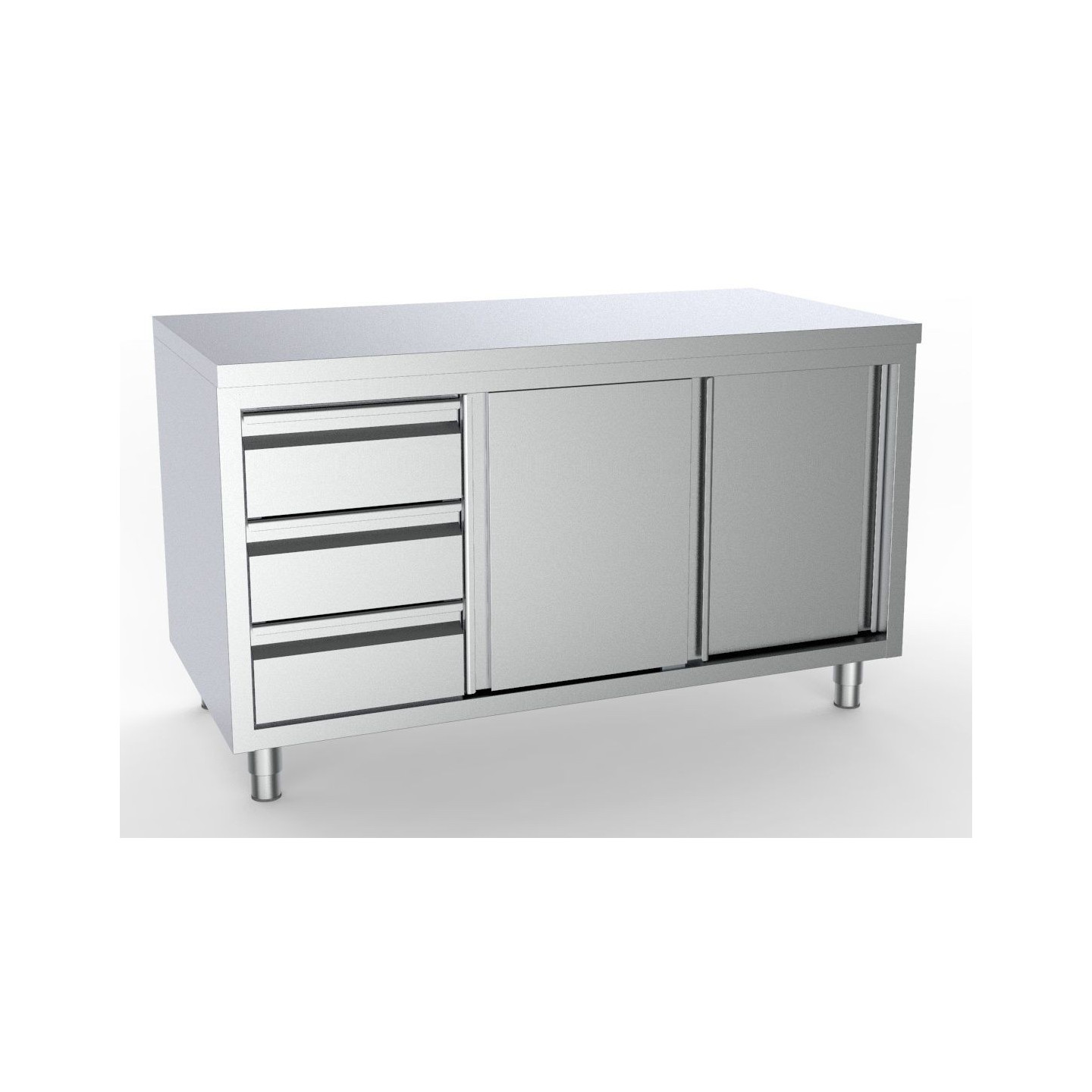 Plan de travail inox coulissantes Combisteel 7333.0254–mondialchr.com