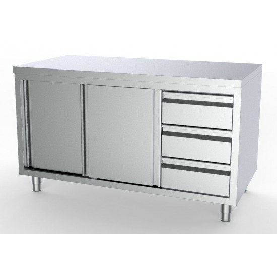 Plan de travail inox coulissantes Combisteel 7333.0260–mondialchr.com