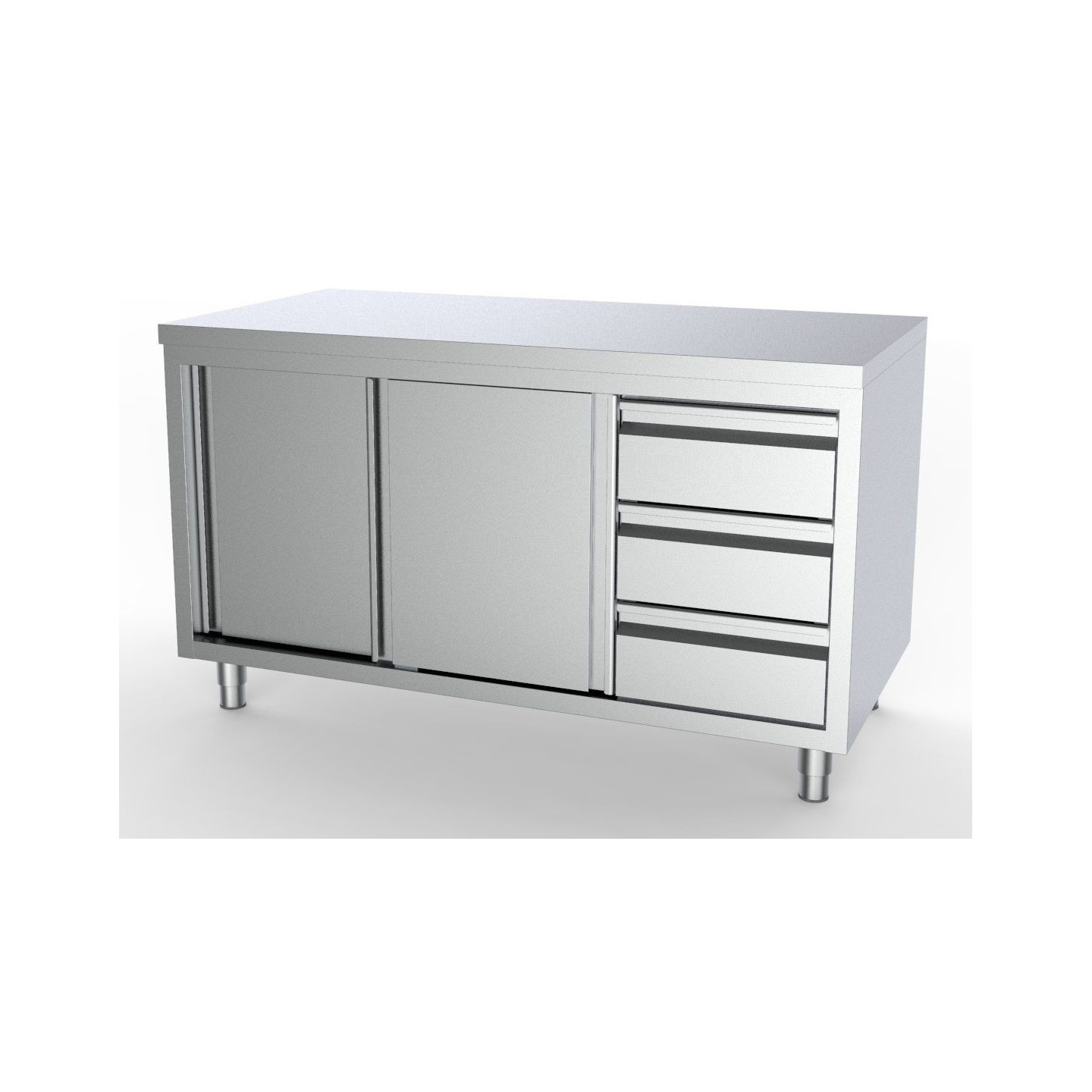 Plan de travail inox coulissantes Combisteel 7333.0260–mondialchr.com